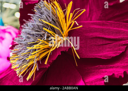 closeup of fuchsia fake flower Stock Photo