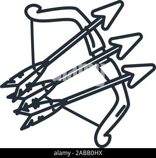 medieval arrow arch flat style icon vector illustration design Stock ...