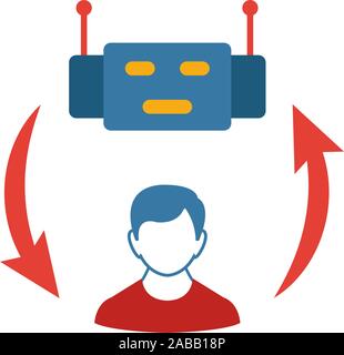 Collaborative Robotics icon. Colored simple elements from industry 4.0 collection Stock Vector