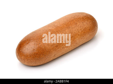 Loaf of fresh baked wheat bread isolated on white Stock Photo