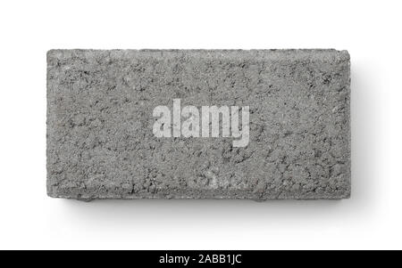 Top view of concrete sand brick isolated on white Stock Photo