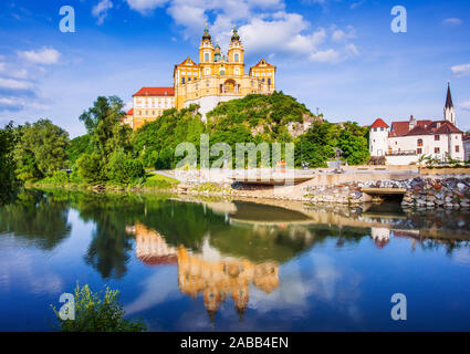Melk, Austria. Benedictine abbey in Wachau valley. Stock Photo