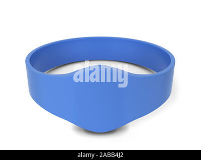 Rfid bracelet. 3d illustration isolated on white background Stock Photo