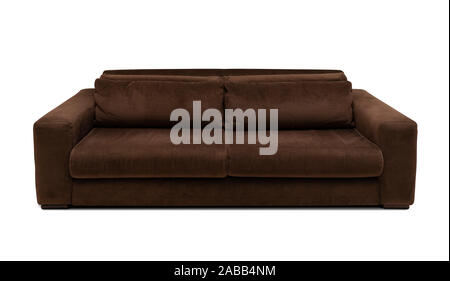 Modern sofa. Minimalistic couch isolated on white background Stock Photo
