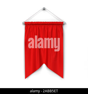 Blank pennant. 3d illustration isolated on white background Stock Photo