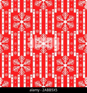 Knitted seamless background. Red and white sweater pattern for Christmas or winter design. Traditional scandinavian ornament with place for text Stock Vector