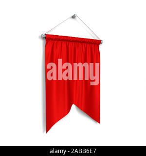 Blank pennant. 3d illustration isolated on white background Stock Photo