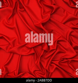 Smooth satin drapery. 3d background Stock Photo