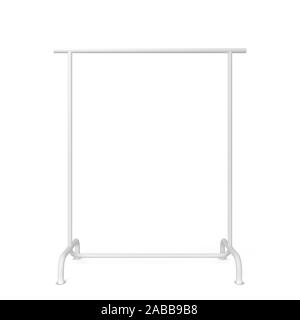 Clothing rack. 3d illustration isolated on white background Stock Photo