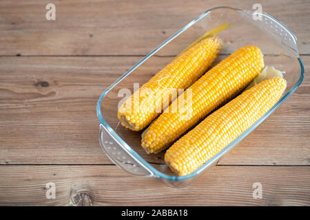 Cooked corn on the Cob Stock Photo
