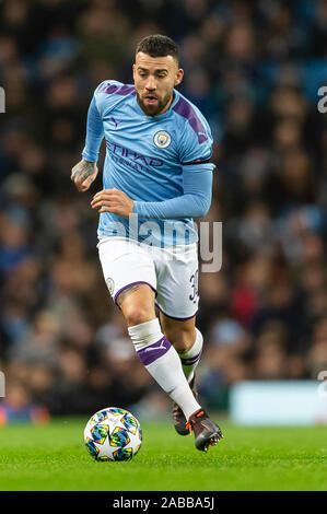 Manchester, UK. 26th Nov, 2019. Nicolas Otamendi of Manchester City during the UEFA Champions League Group C match between Manchester City and Shakhtar Donetsk at the Etihad Stadium on November 26th 2019 in Manchester, England. (Photo by Daniel Chesterton/phcimages.com) Credit: PHC Images/Alamy Live News Stock Photo