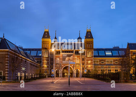 Amsterdam museum in the blue hour (sunrise) Stock Photo