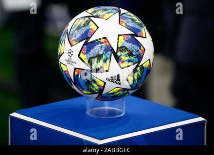 London, UK. 26th November, 2019. Match Ball during Champion League Group B between Tottenham Hotspur and Olympiakos at Tottenham Hotspur Stadium, London, England on 26 November 2019 Credit: Action Foto Sport/Alamy Live News Stock Photo