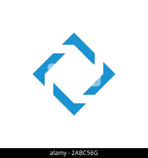 square geometric rotation logo vector Stock Vector