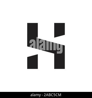 letters sh abstract geometric logo vector Stock Vector