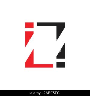 letters il square geometric frame logo vector Stock Vector
