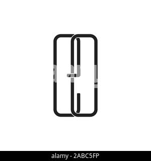 letters eo linked lines logo vector Stock Vector