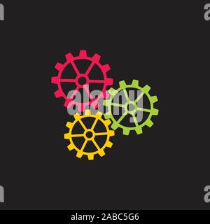 cog machine colorful system logo vector Stock Vector