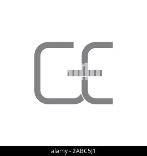 letter ge simple linear logo vector Stock Vector
