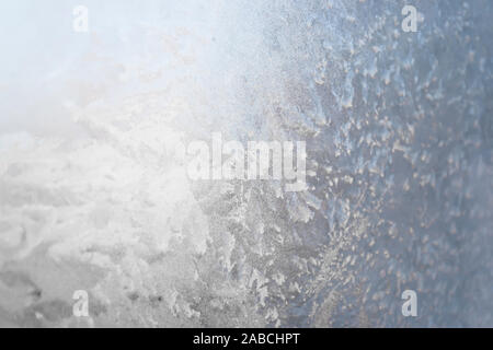 Texture of frost patterns on the window. Abstract winter background Stock Photo