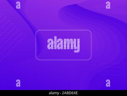 Background colorful purple design abstract fluid wave modern halftone dashed line. vector illustration Stock Vector