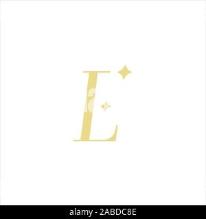 Initial letter el or le logo vector design template Stock Vector