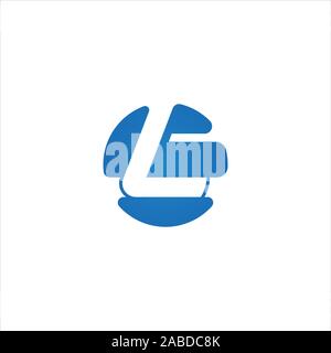 Initial letter el or le logo vector design template Stock Vector