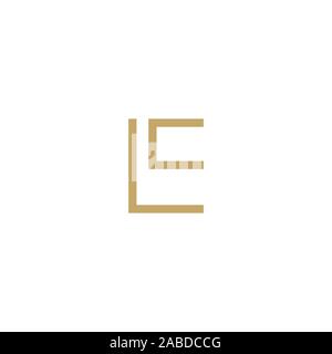 Initial letter el or le logo vector design template Stock Vector