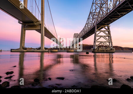 The Carquinez Bridge at Dawn Stock Photo