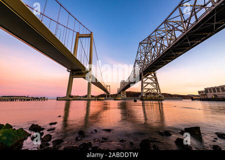 The Carquinez Bridge at Dawn Stock Photo