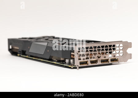 New graphic video card for cryptocurrency mining Stock Photo