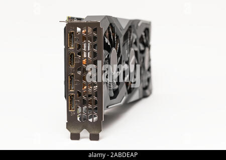 New graphic video card for cryptocurrency mining Stock Photo
