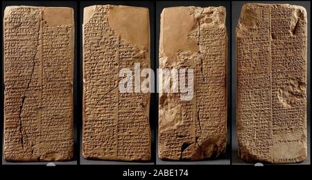6501. Sumerian King list, cuneiform script document listing Sumerian cities and they rulers. Babylon, c. 2000-1800 BC.