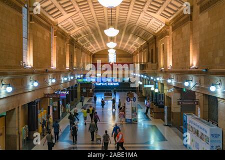 Adelaide, Australia - November 10, 2017: Adelaide Central Station entrance hall Stock Photo