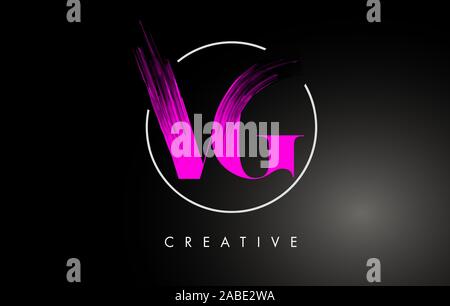VG Letter Design with Brush Stroke and Modern 3D Look Vector ...