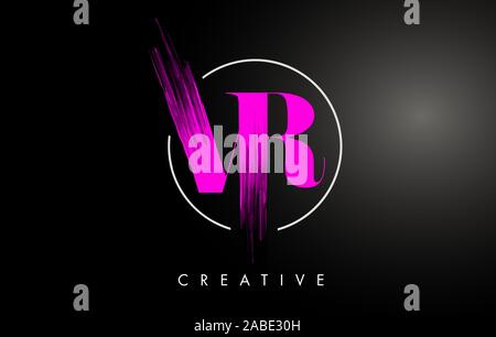 VR Letter Design with Brush Stroke and Modern 3D Look Vector ...