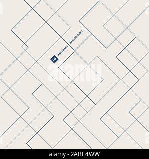 Abstract blue diagonal lines and geometric network pattern structure background. Vector illustration Stock Vector