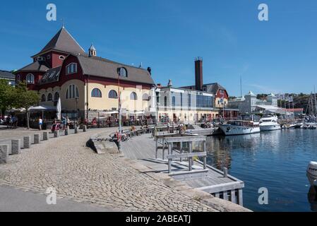 11 July 2019, Sweden, Strömstad: View of the harbour promenade in Strömstad on the Swedish west coast. Photo: Stephan Schulz/dpa-Zentralbild/ZB Stock Photo