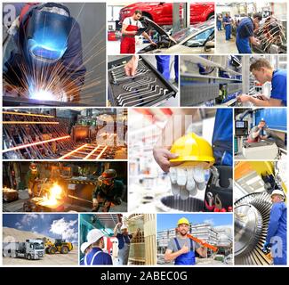 professions in industry and trade - people at work in commercial enterprises Stock Photo