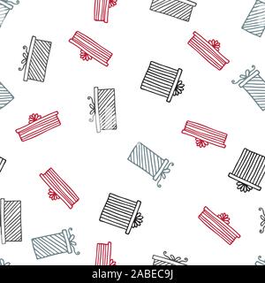 Seamless vector pattern with gift boxes. Wallpaper, textiles, wrapping, card, print on clothes Stock Vector