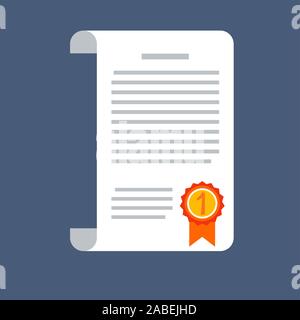 Vector agreement icon in flat style Stock Vector