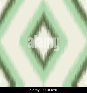 Diamond ikat fuzzy blurry seamless pattern swatch Stock Vector