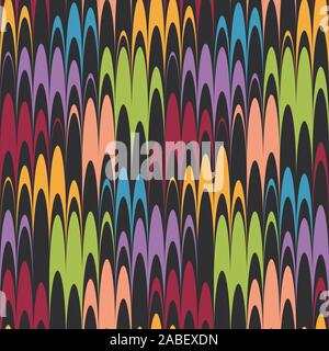 Combed Hand Marbled Paper Colorful Pattern Swatch Stock Vector