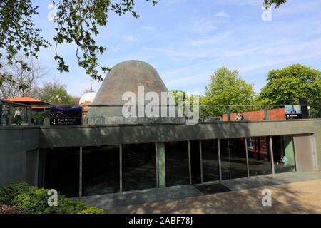 View of the Peter Harrison Planetarium, Royal Observatory, Greenwich, London, England Stock Photo