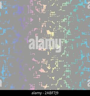 Holographic ink bleed seamless pattern in rainbow Stock Vector