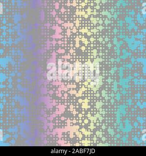 Holographic ink bleed seamless pattern in rainbow Stock Vector