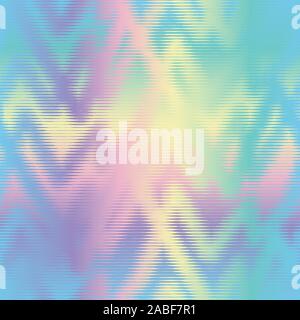 Holographic ink bleed seamless pattern in rainbow Stock Vector