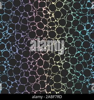Holographic ink bleed seamless pattern in rainbow Stock Vector