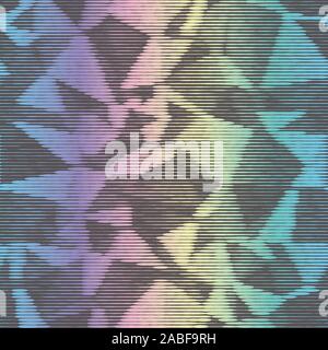Holographic ink bleed seamless pattern in rainbow Stock Vector