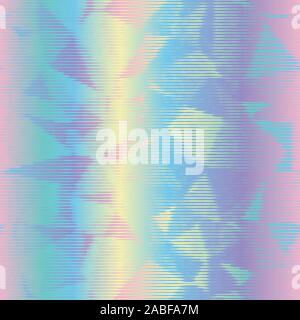 Holographic ink bleed seamless pattern in rainbow Stock Vector